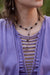 EGYPTIAN CROSS SMOKY TOPAZ Choker Necklace